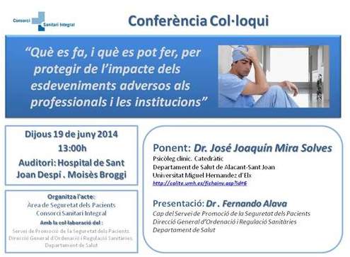 Conferencia coloquio. Hospital Sant Joan Despí